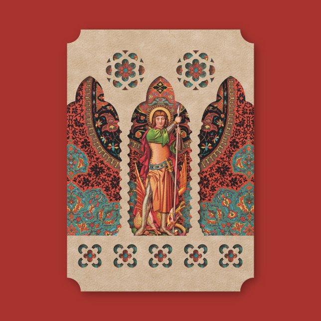 Triumphant Saint George Card Inbjudningar (Skapare uppladdad)