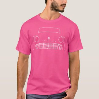 Triumphr3 Klassisk Bil Vit Kontur birt retro pojke T Shirt