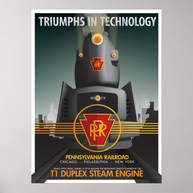 TRIUMPHS I TEKNIK: Pennsy T1 Poster (Framsidan)