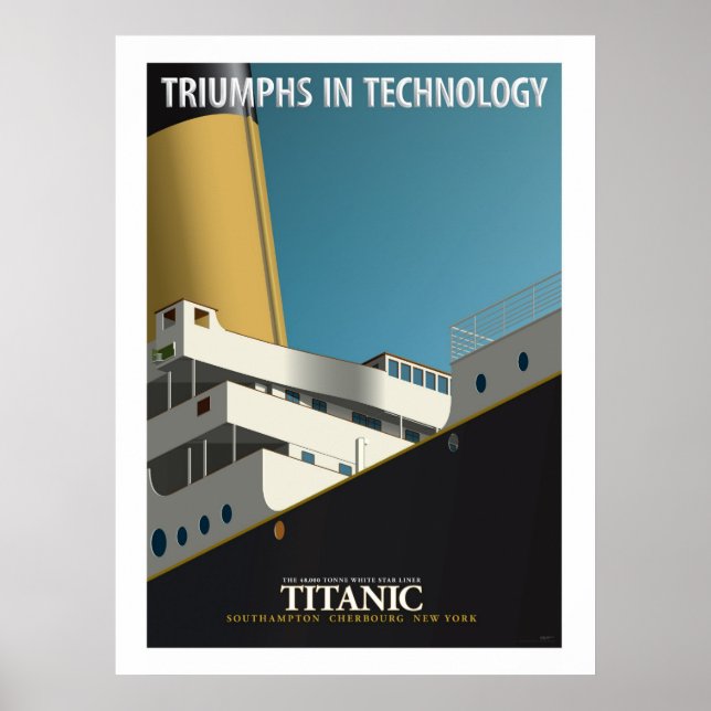 TRIUMPHS IN TECHNOLOGY - RMS Titanic Poster (Framsidan)