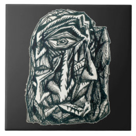 Triumvirat, bläck teckning kakelplatta