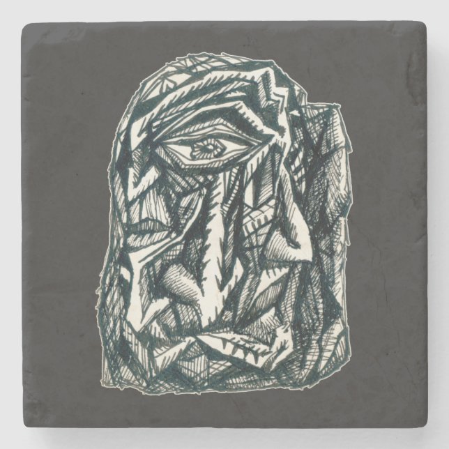 Triumvirat, bläck teckning stenunderlägg (Framsidan)