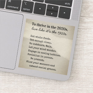 Triv i 2020-talet Råd Vinyl Klistermärken