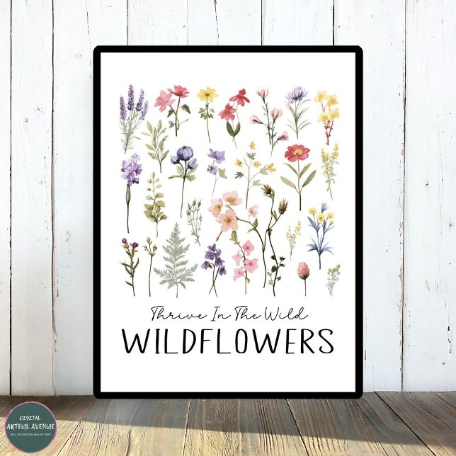 Triva i Vilden | Botaniska vilda blommor Poster (Skapare uppladdad)