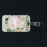 Trivet Bagagebricka<br><div class="desc">Bring a touch of sweet, whimsical nature to your space with this adorable spring bunny design. The artwork features a soft, pastel pink sleeping rabbit surrounded by a beautiful botanical wreath of blooming spring flowers and leaves. This charming watercolor-style illustration is perfect for customizing Easter gifts, baby shower invitations, nursery...</div>