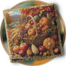 TRIVET - Pumpkin Patch Basket med frukt och grönsa