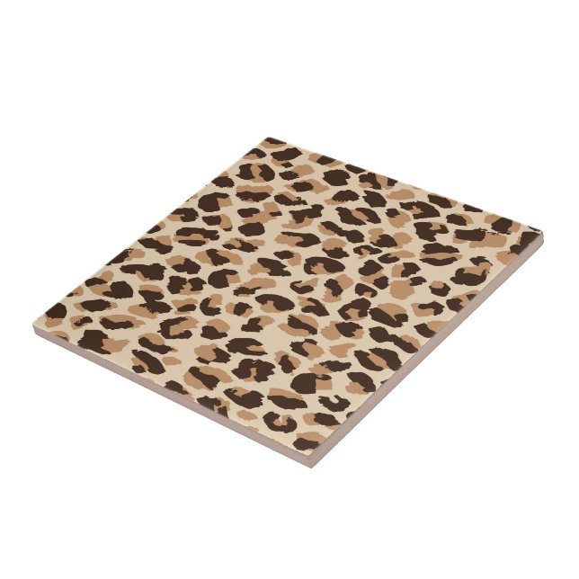 Trivet Tile-Leopard Skriv ut Kakelplatta (Sidan)