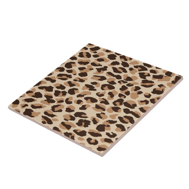 Trivet Tile-Leopard Skriv ut Kakelplatta (Sidan)