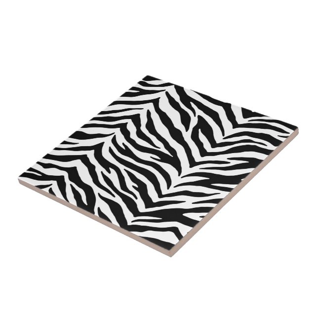 Trivet Tile-Zebra tryck Kakelplatta (Sidan)