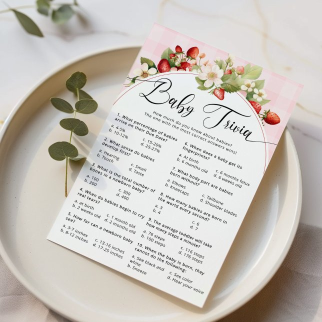 Trivia-babyduschspel för jordgubbsbär Baby (Skapare uppladdad)