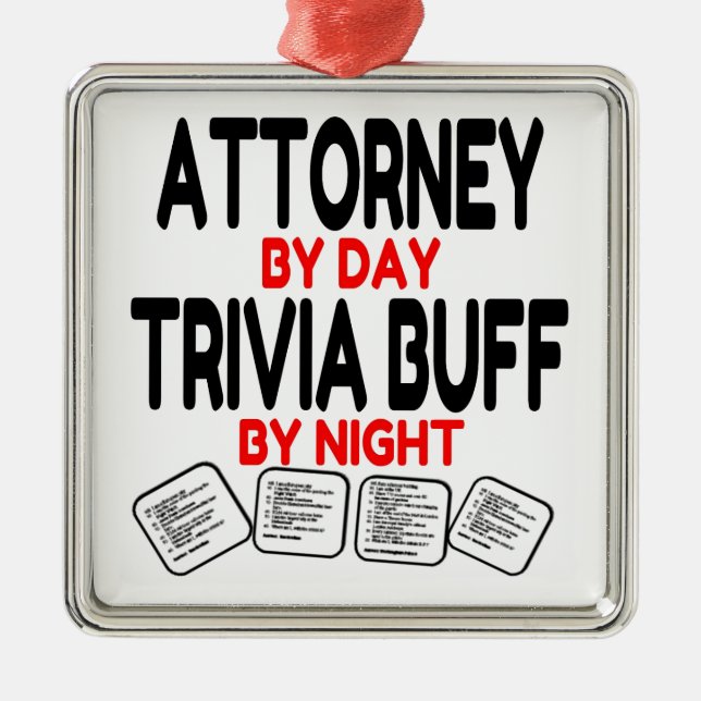 Trivia Buff Attorney Julgransprydnad Metall (Framsidan)