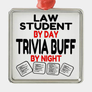 Trivia Buff Law Student Julgransprydnad Metall