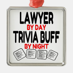 Trivia Buff Lawyer Julgransprydnad Metall