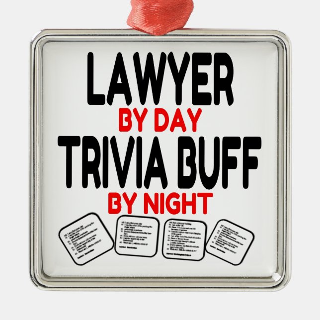 Trivia Buff Lawyer Julgransprydnad Metall (Framsidan)
