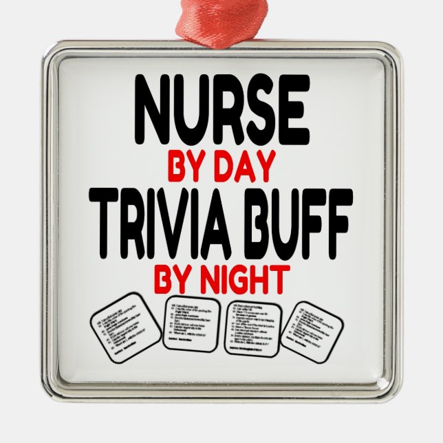 Trivia Buff Nurse Julgransprydnad Metall (Framsidan)