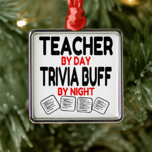 Trivia Buff Teacher Julgransprydnad Metall