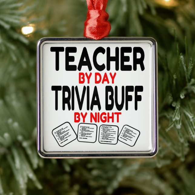 Trivia Buff Teacher Julgransprydnad Metall (Träd)