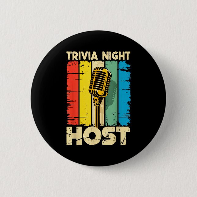 Trivia Night Host Quiz Game Entertainer Moderator  Knapp (Framsida)