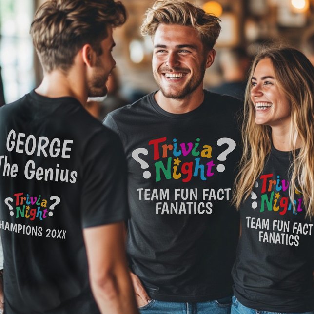 Trivia Night-matchens nattfärgade teambindning T Shirt (Skapare uppladdad)