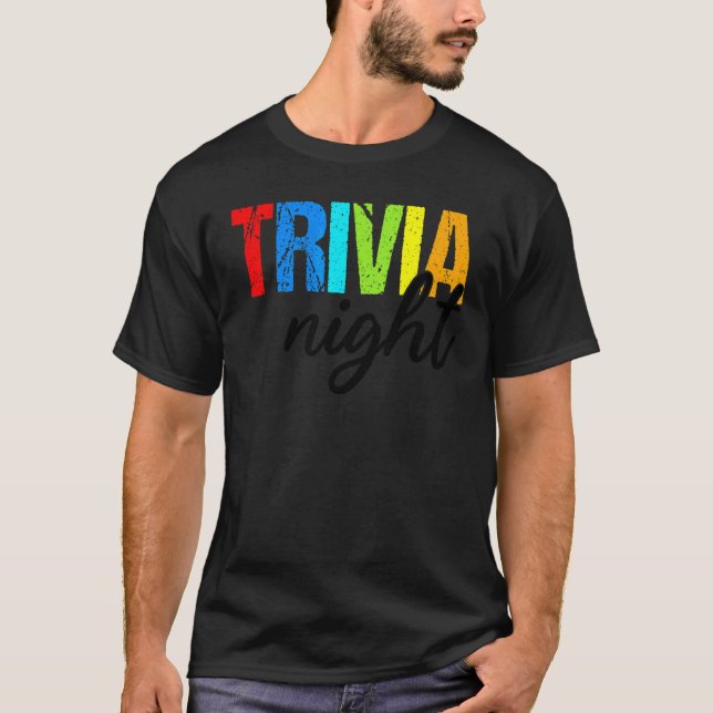 Trivia Night Quiz Game Enthusiast 1 T Shirt (Framsida)