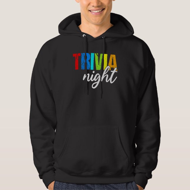 Trivia Night Quiz Game Enthusiast Hoodie (Framsida)