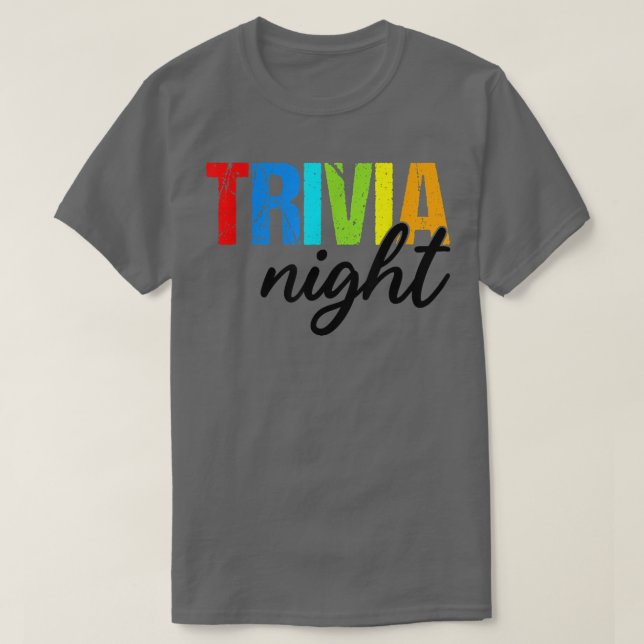 Trivia NightFunny Quiz Game Enthusiast T Shirt (Design framsida)