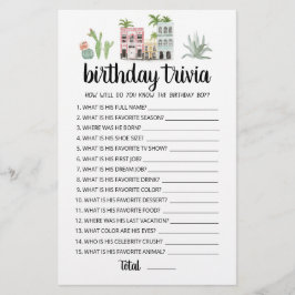 Trivia Spel Hur Väl Känner Du Födelsedags Pojken