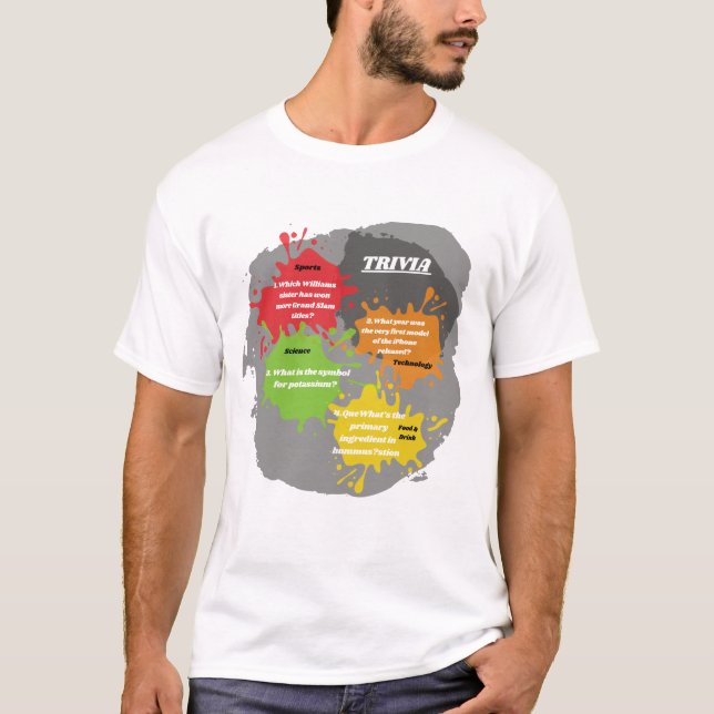 Trivialfrågor T Shirt (Framsida)