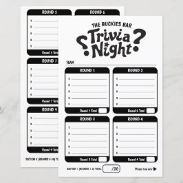 Trivialspel 50 frågor svarsblad mono