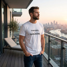 Trivs Inte Överlever Estetisk Minimalist Citat T Shirt
