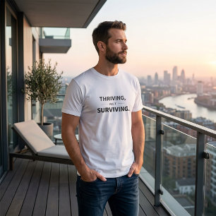 Trivs Inte Överlever Estetisk Minimalist Citat T Shirt
