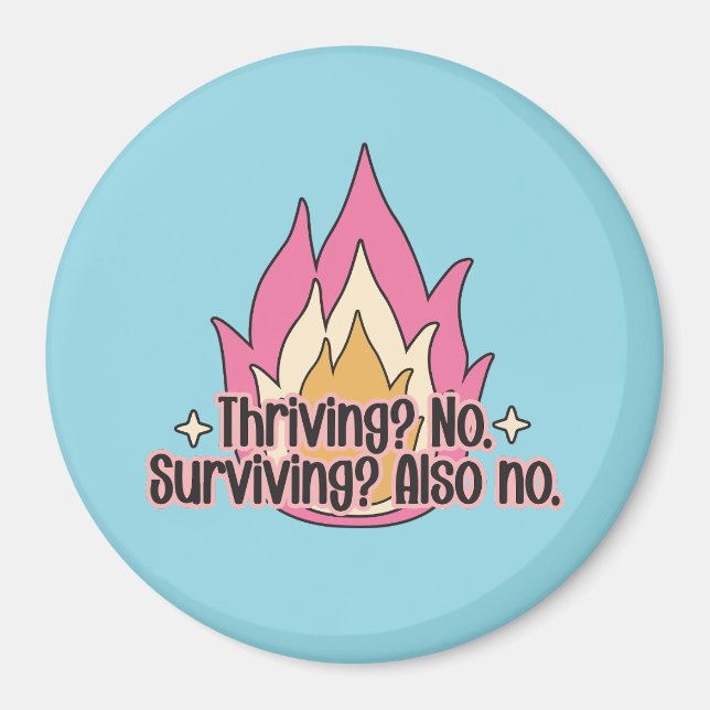 Trivs? nej överlever? inte heller magnet (Framsidan)