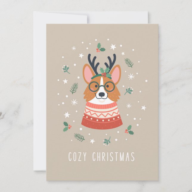 Trivsam julcorgi julkort (Framsida)