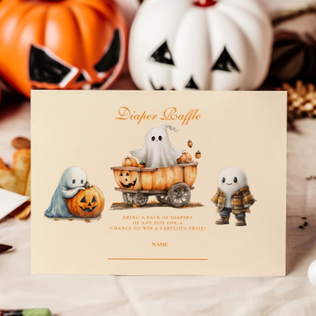 Trivsamt Spökstug Halloween Blöja-Raffel Tilläggskort (Skapare uppladdad)