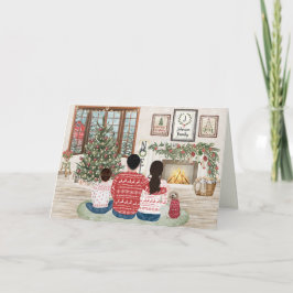 Trivsel Familj på 3 Pojkar, Fireside Family Christ Helgkort
