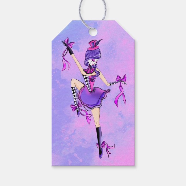 Trixie Clownen - Rosa moln Presentetikett (Framsidan)