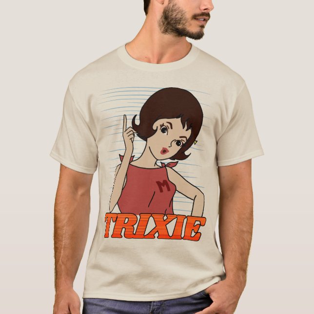Trixie Go! - Tecknad för Retro Speed Racer Tecknad T Shirt (Framsida)
