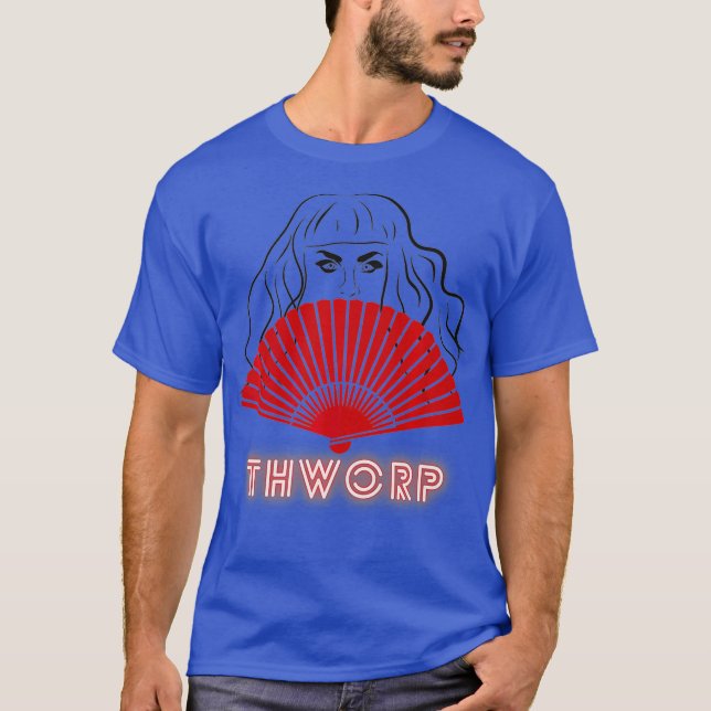 Trixie och Katya Thworp Fläkt Premium T Shirt (Framsida)