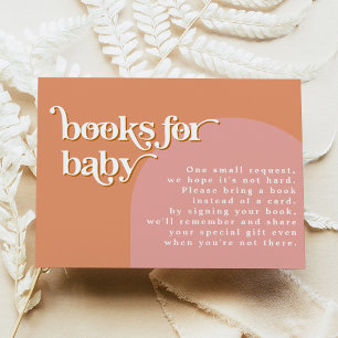 TRIXIE Retro 70:s Rosa Orange Bokar för Baby Card Inbjudningar