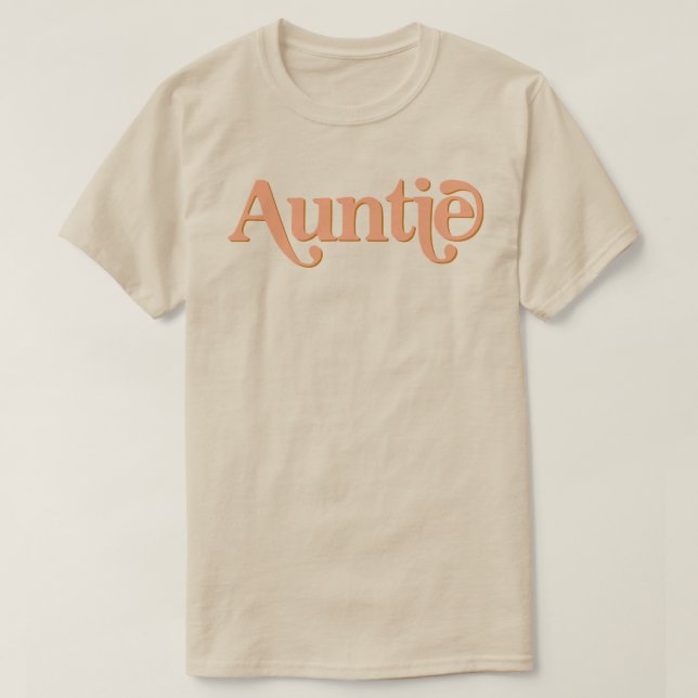 TRIXIE Retro 70's ThLED Burnt Orange Auntie T Shirt (Design framsida)