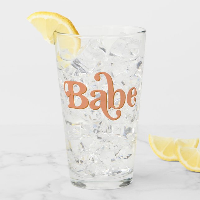 TRIXIE Retro 70's Thmet Groovy Babe Bachelorette Glaskopp (Framsida Ice)