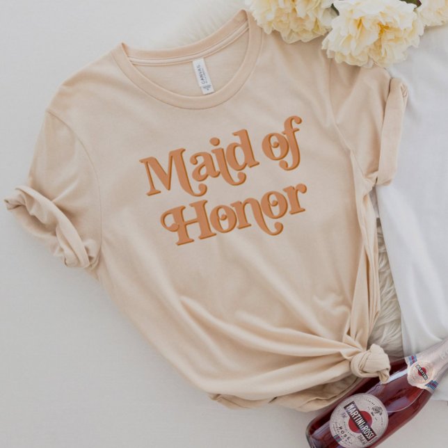 TRIXIE Retro 70's Thned Maid of honor T Shirt (Skapare uppladdad)