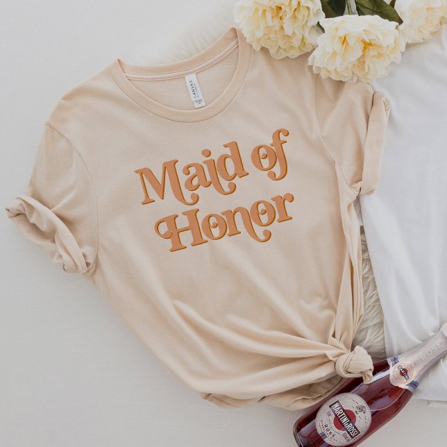 TRIXIE Retro 70's Thned Maid of honor T Shirt (Skapare uppladdad)