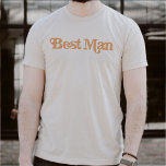 TRIXIE Retro 70's Thworthy Burnt Orange Best Man T Shirt<br><div class="desc">Den här bästa skjortan har ett retro 70-teckensnitt med en grå färgning av orangen. Den här skjortan ger perfekten för hela bröllopsfesten. Sök bara i Trixie-samlingen för att hitta all samordningstext. 💜 FÄRG ÄR REDIGERBART! Klicka på Redigera design om du vill skapa ditt eget färg.</div>