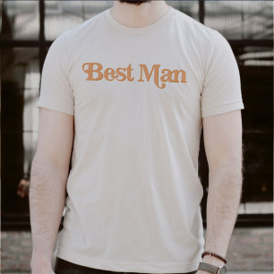 TRIXIE Retro 70's Thworthy Burnt Orange Best Man T Shirt