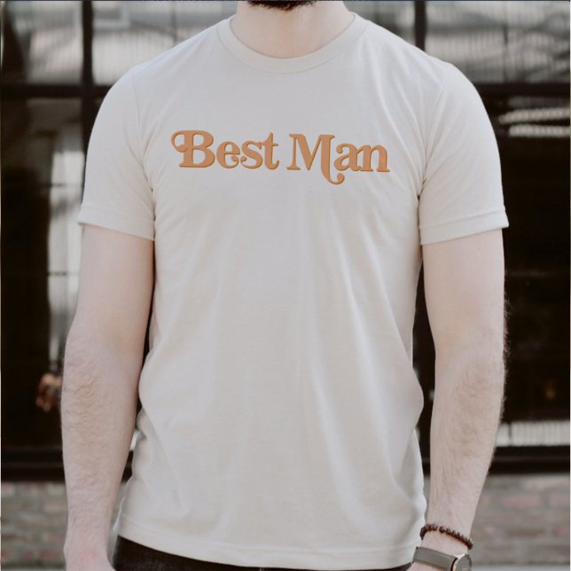 TRIXIE Retro 70's Thworthy Burnt Orange Best Man T Shirt (Skapare uppladdad)