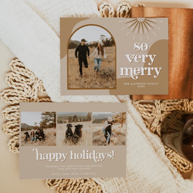 TrixIE Retro-beväpnat Photo Boho-julkort Inbjudningar (Skapare uppladdad)