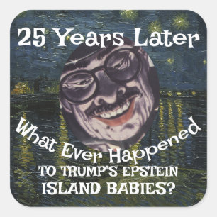 Trmp Epstein Ö Files Bebisar Republikansk Trump Fyrkantigt Klistermärke