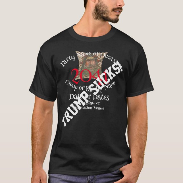 Trmp-fest Vinstuga Bröllop Sängvätning Möhippa  T Shirt (Framsida)