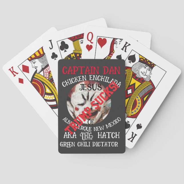 Trmp KAPTEN DAN CHICKEN ENCHILADA JESUS NM Casinokort (Baksidan)
